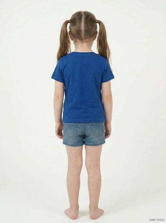 Girl's Cotton Relaxed Fit printed T-Shirt | Kidley