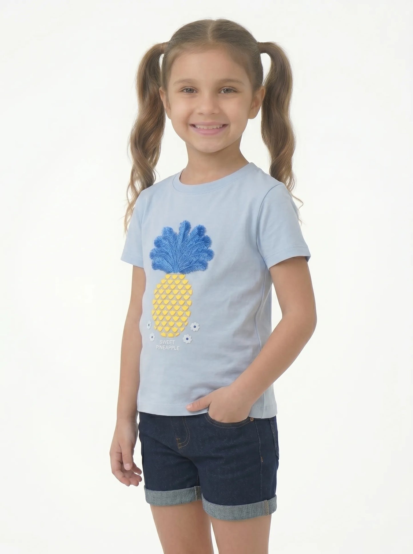 Girl's Cotton Relaxed Fit printed T-Shirt | Kidley