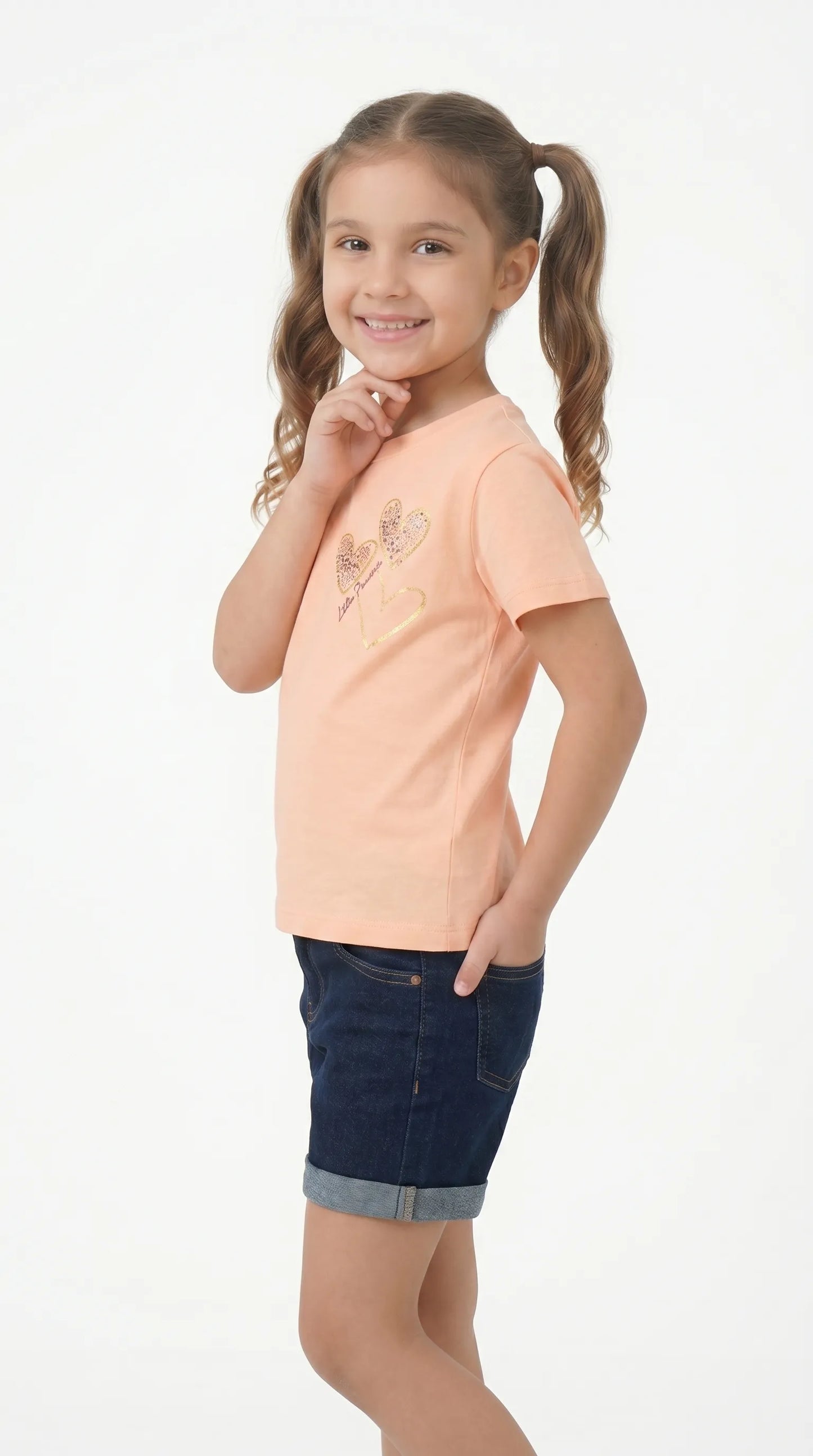 Girl's Cotton Relaxed Fit printed T-Shirt | Kidley