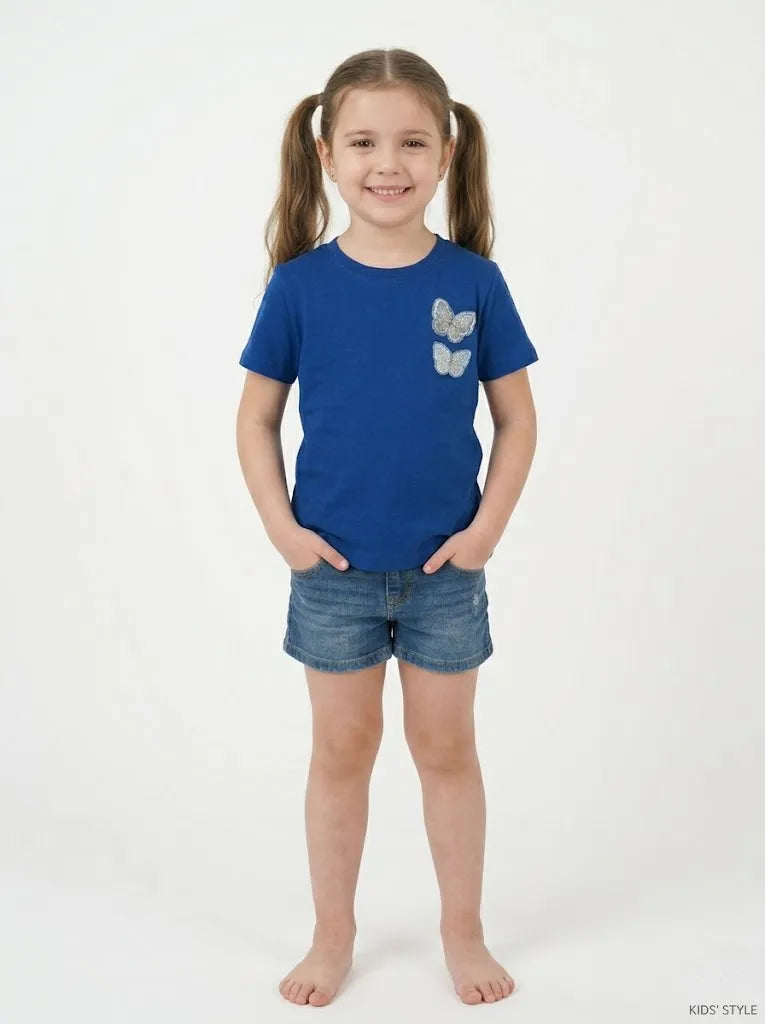 Girl's Cotton Relaxed Fit printed T-Shirt | Kidley