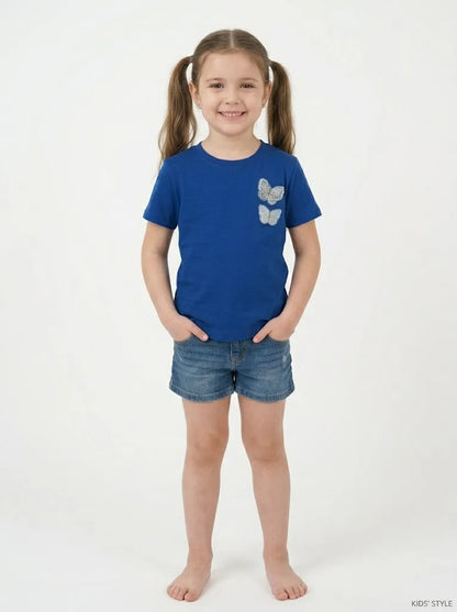 Girl's Cotton Relaxed Fit printed T-Shirt | Kidley