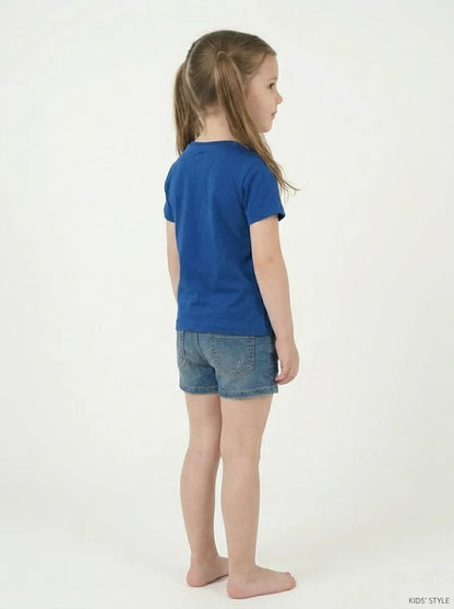 Girl's Cotton Relaxed Fit printed T-Shirt | Kidley