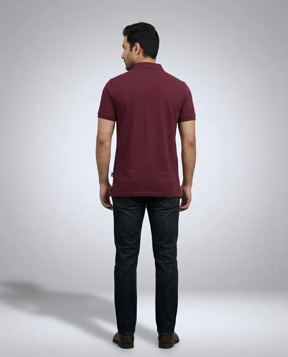 Burgandy Wine cotton mens T-Shirt | Kidley