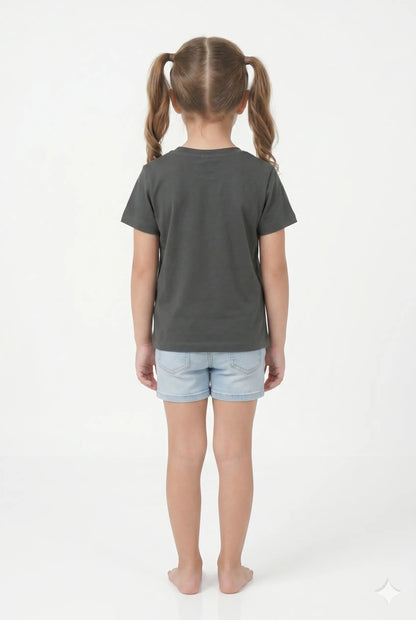 Girl's Cotton Relaxed Fit printed T-Shirt | Kidley