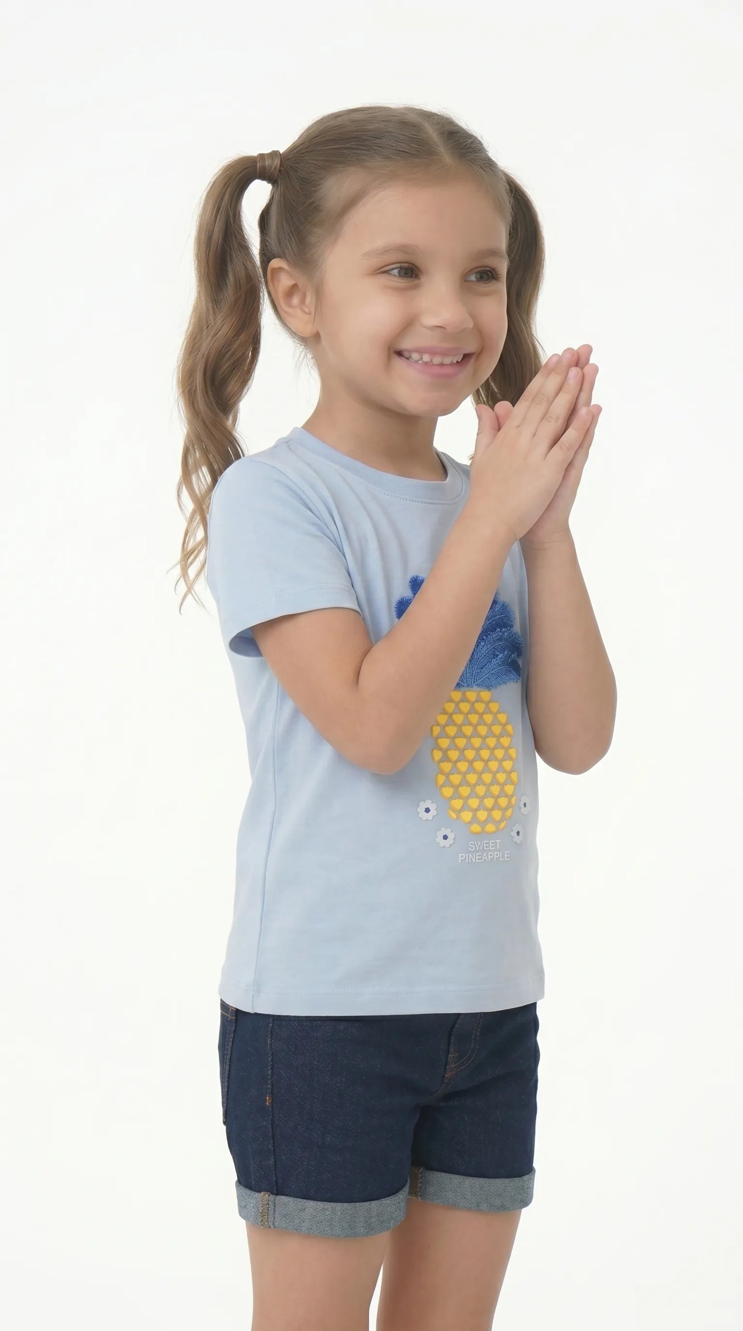 Girl's Cotton Relaxed Fit printed T-Shirt | Kidley