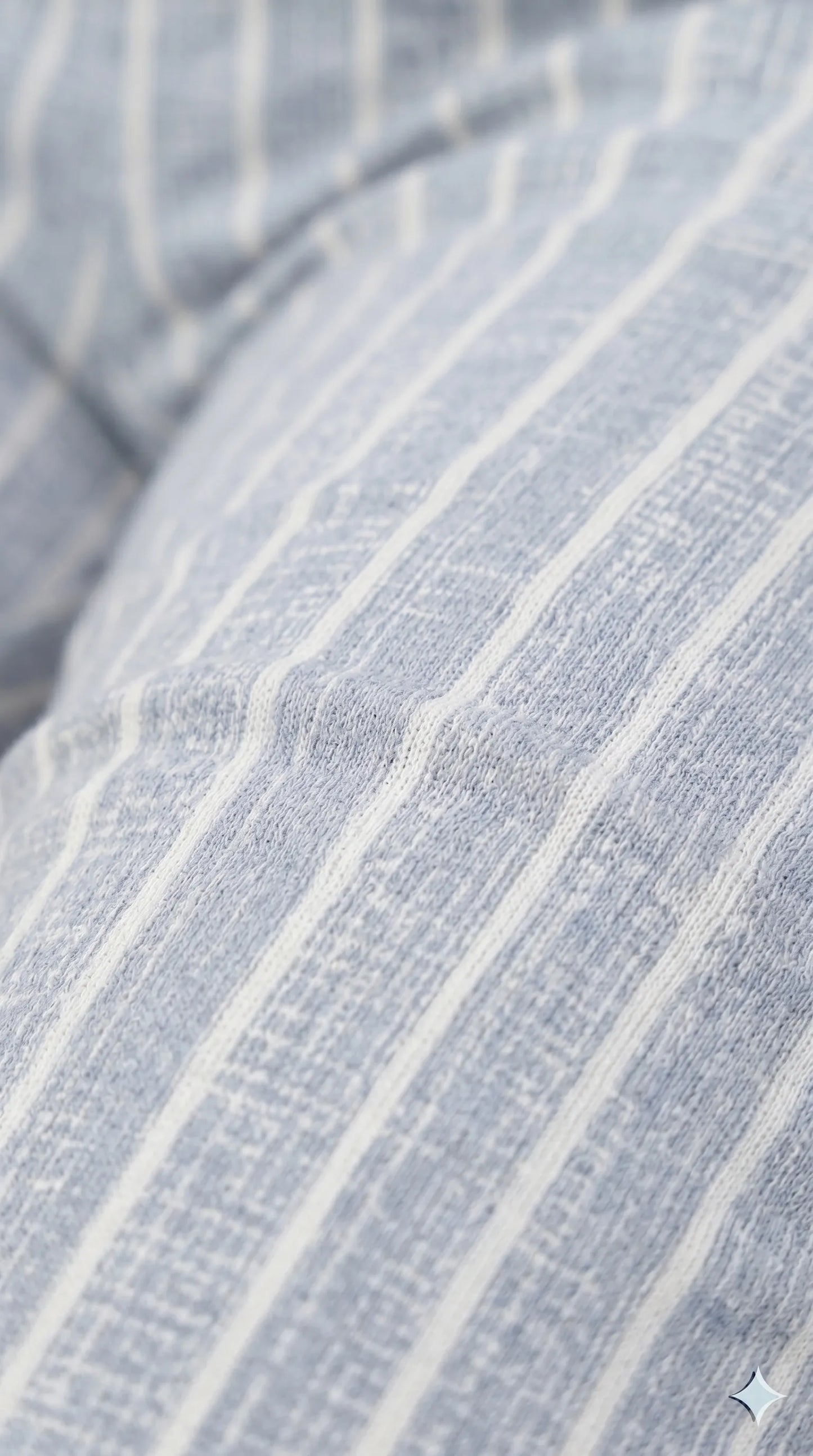 Sky Blue Striped Hosiery Cotton Capri for Women  |Kidley