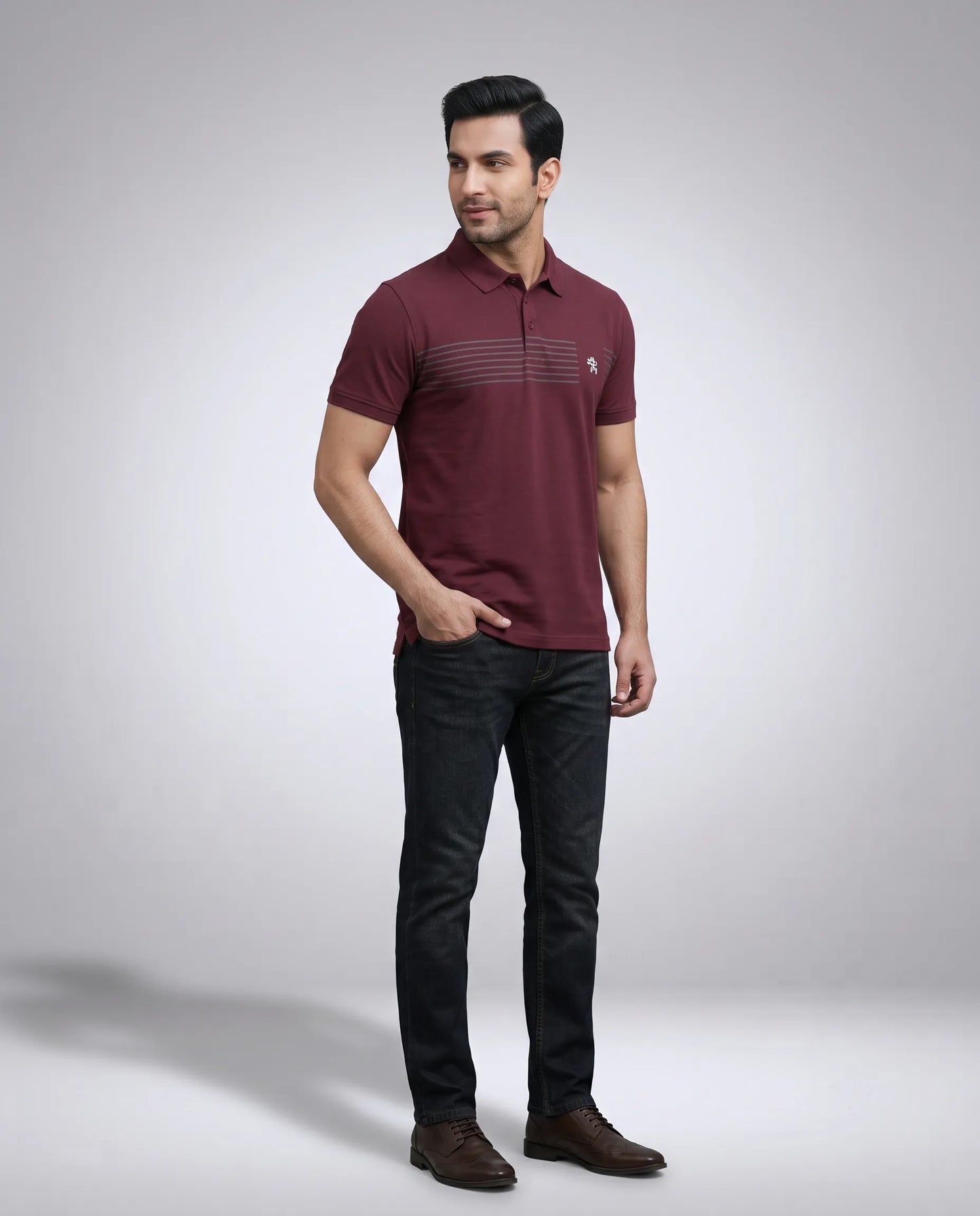 Burgandy Wine cotton mens T-Shirt | Kidley