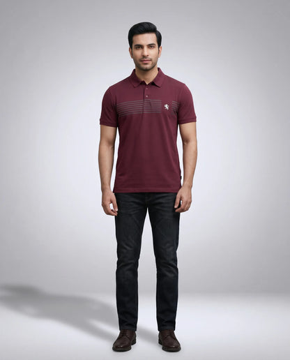 Burgandy Wine cotton mens T-Shirt | Kidley