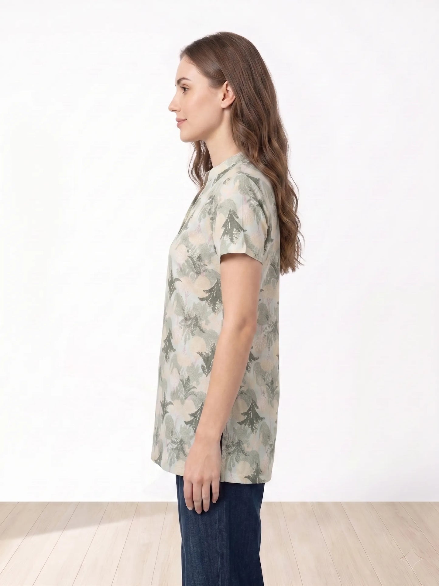Green printed Comfortable Cotton Lounge wear Kurti| Kidley