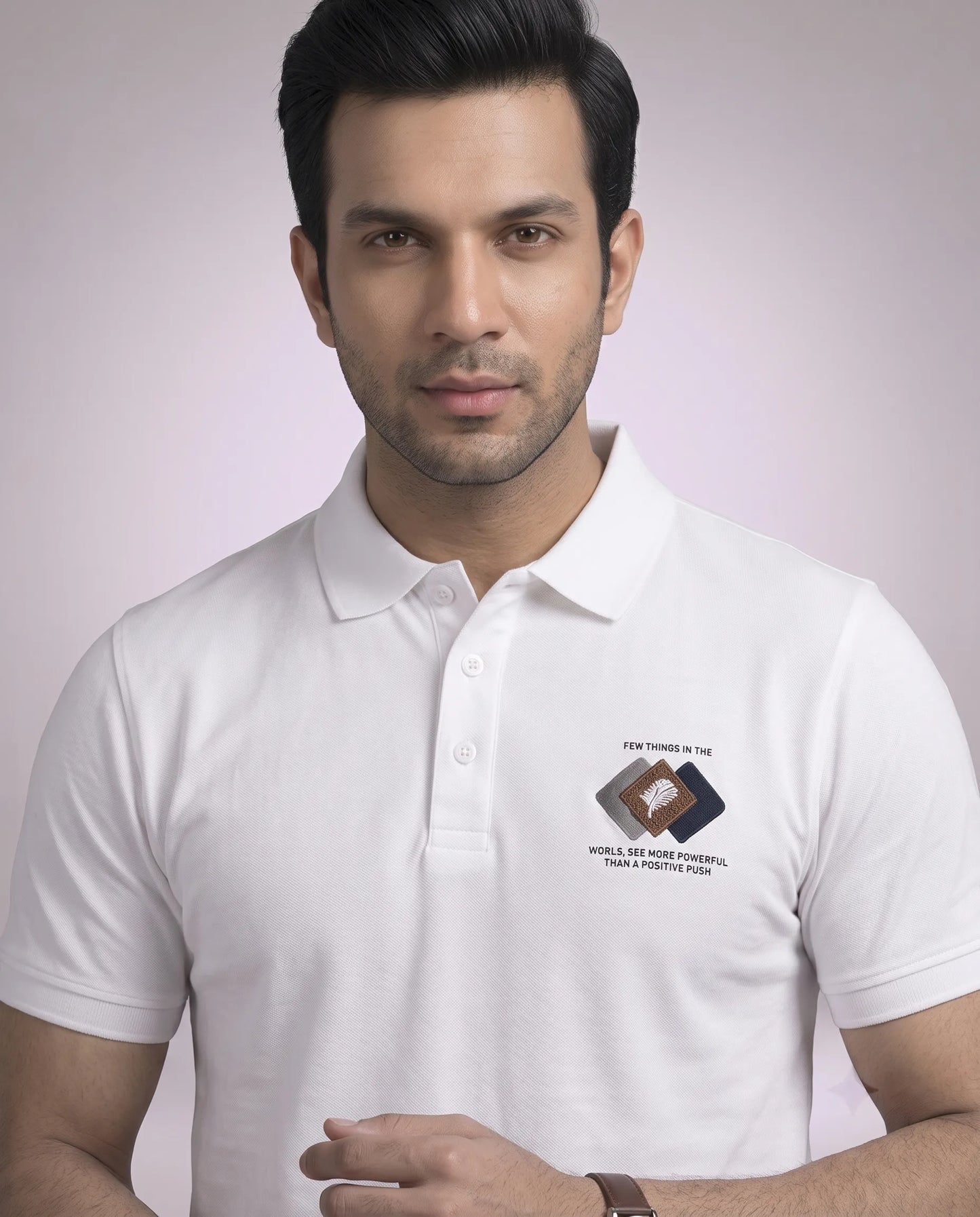 White Polo  mercerized cotton mens T-Shirt | Kidley