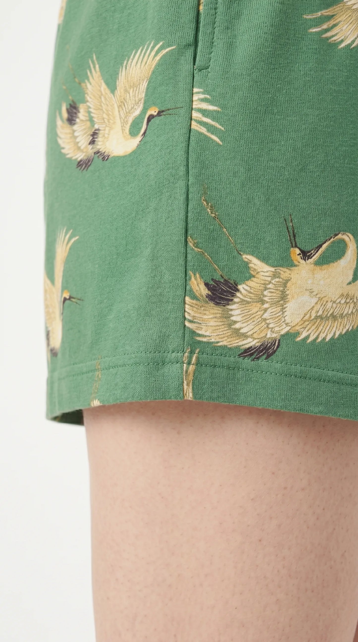 Green Animal Printed Cotton Shorts for Women | Summer Shorts