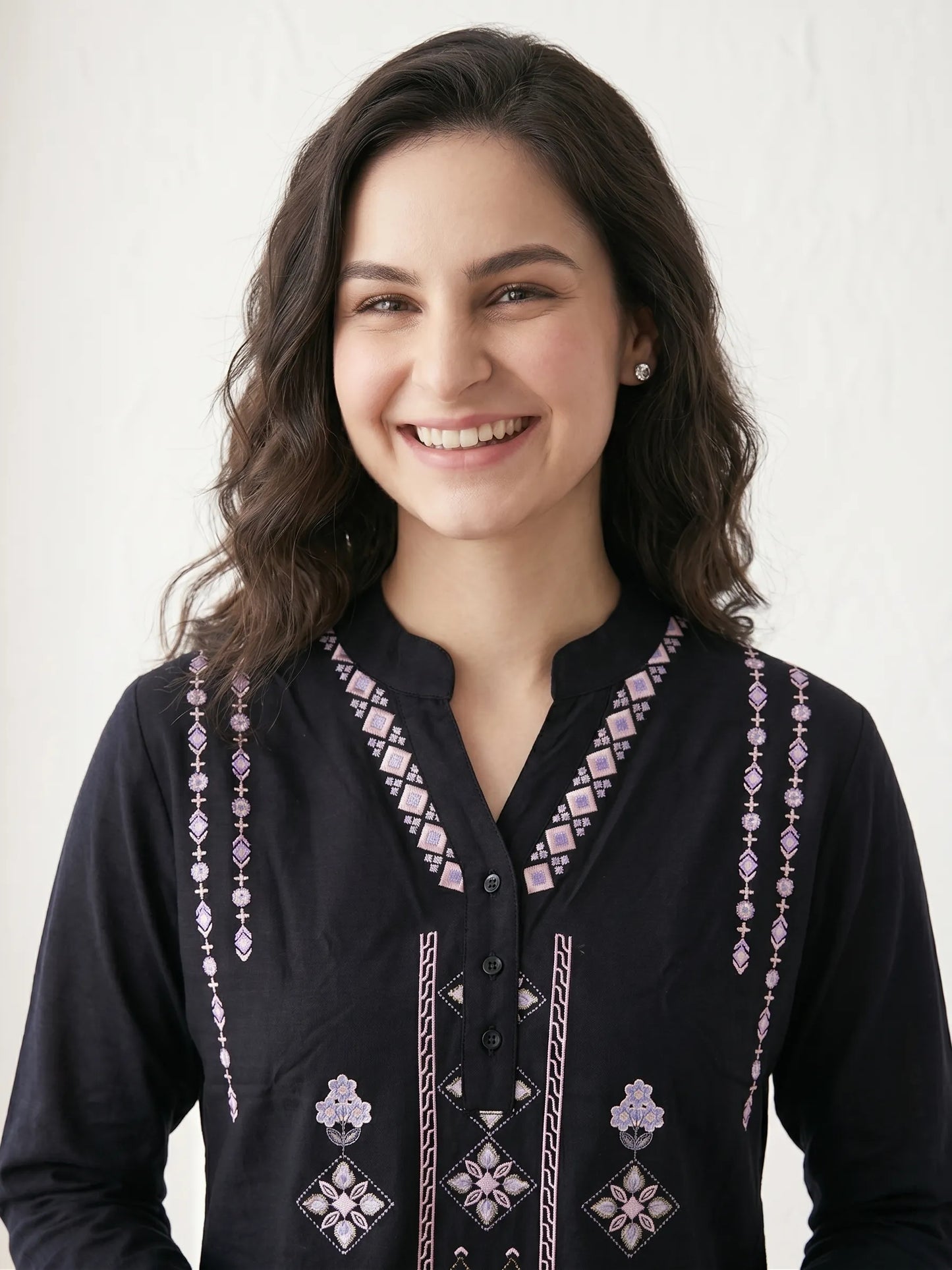 Black printed Short Kurti Tunic Tops for Women's | Kidley