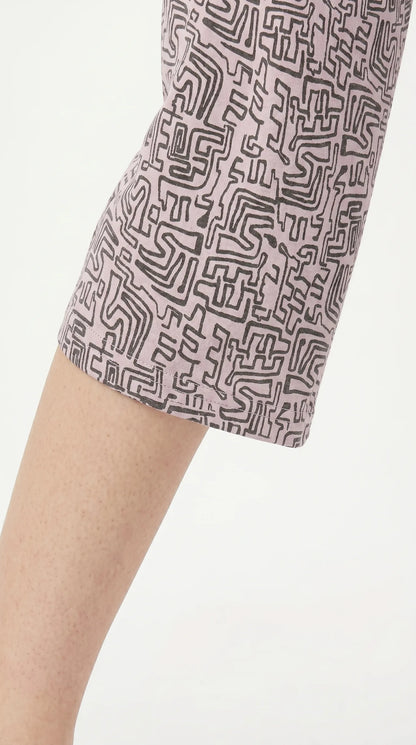 Pastel Soft Elastic Waist Printed Capri Pants | Kidley