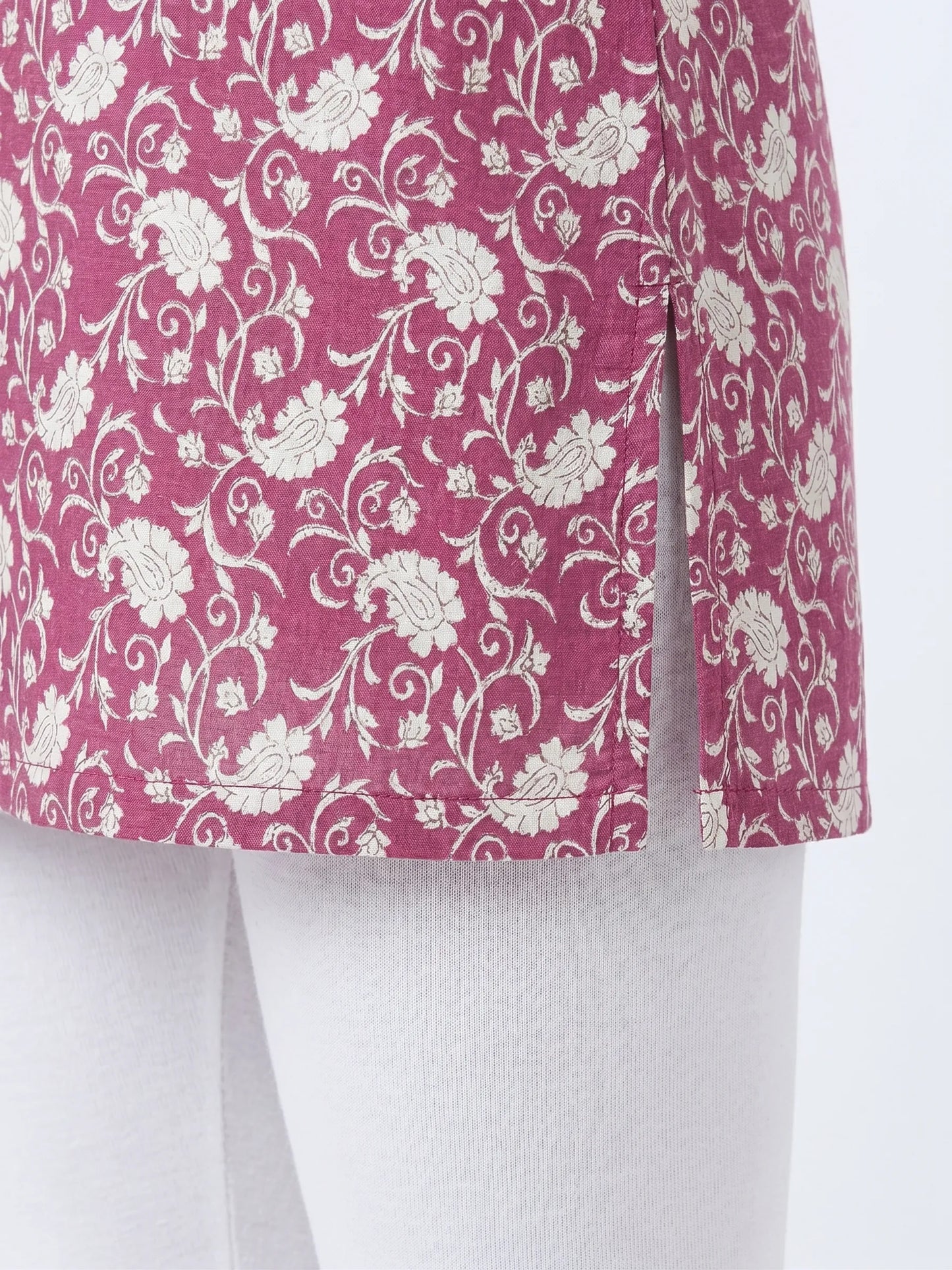 Pink Floral hosiery Kurti Tunic for Women |Kidley