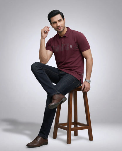 Burgandy Wine cotton mens T-Shirt | Kidley