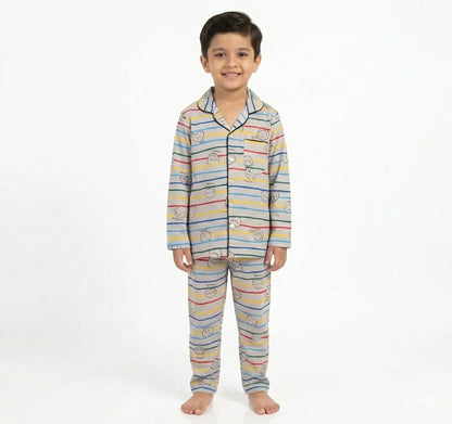Full Sleeves Sleep Wear for Boys in 100% Cotton - Kidley