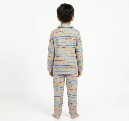 Full Sleeves Sleep Wear for Boys in 100% Cotton - Kidley