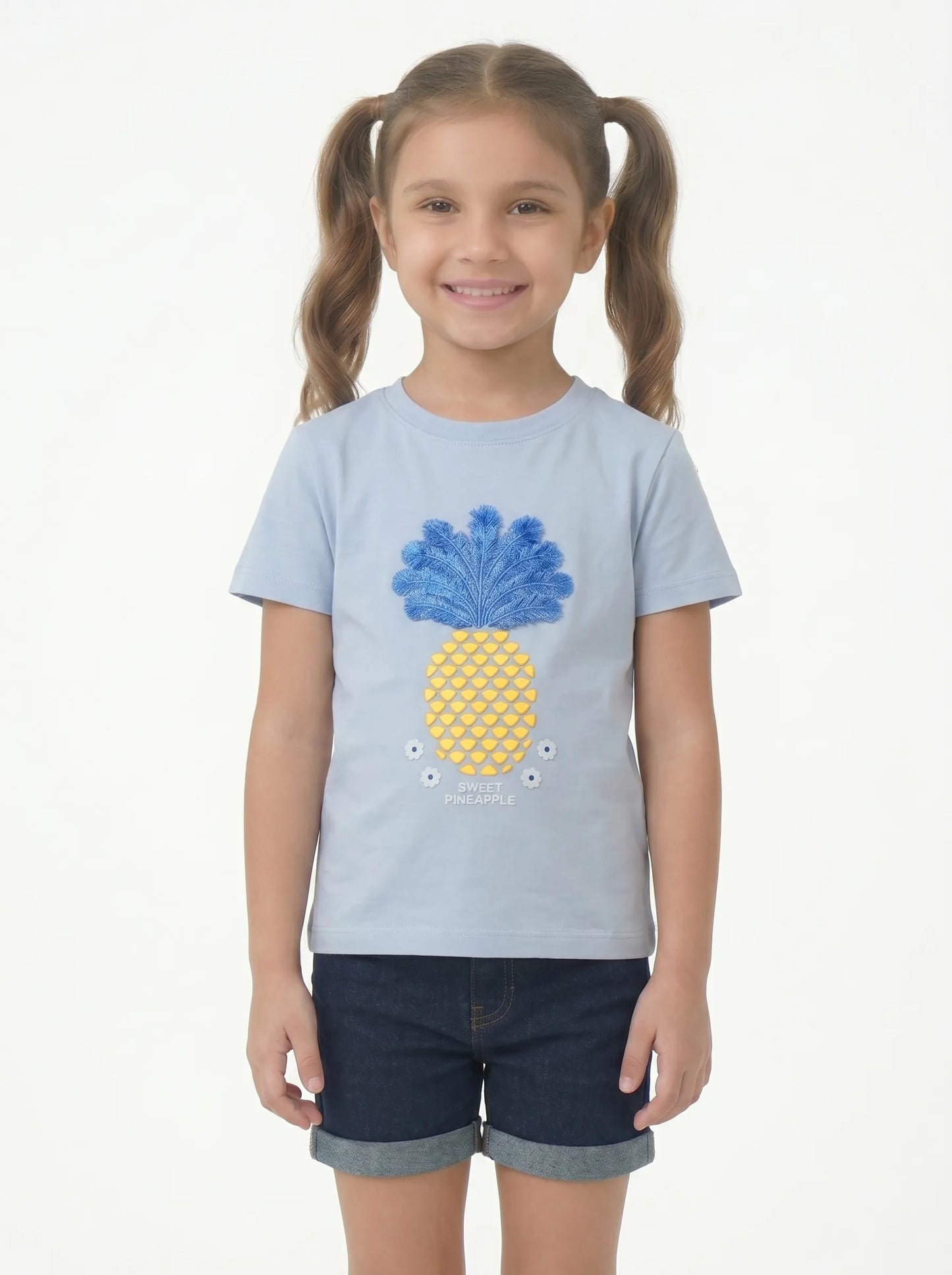 Girl's Cotton Relaxed Fit printed T-Shirt | Kidley