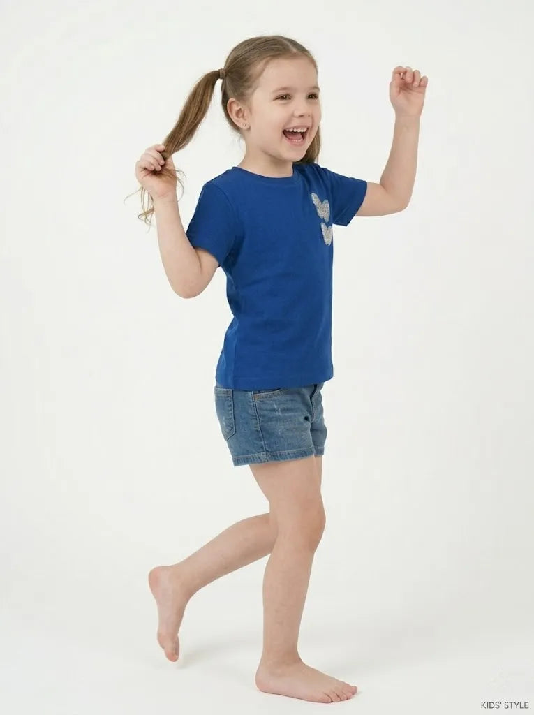 Girl's Cotton Relaxed Fit printed T-Shirt | Kidley